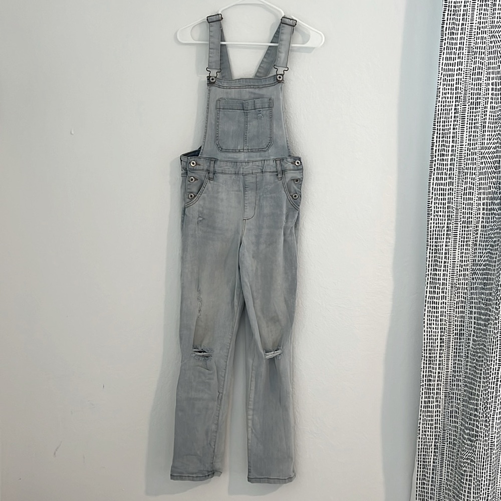 Celebrity Pink Denim Ripped Overalls
